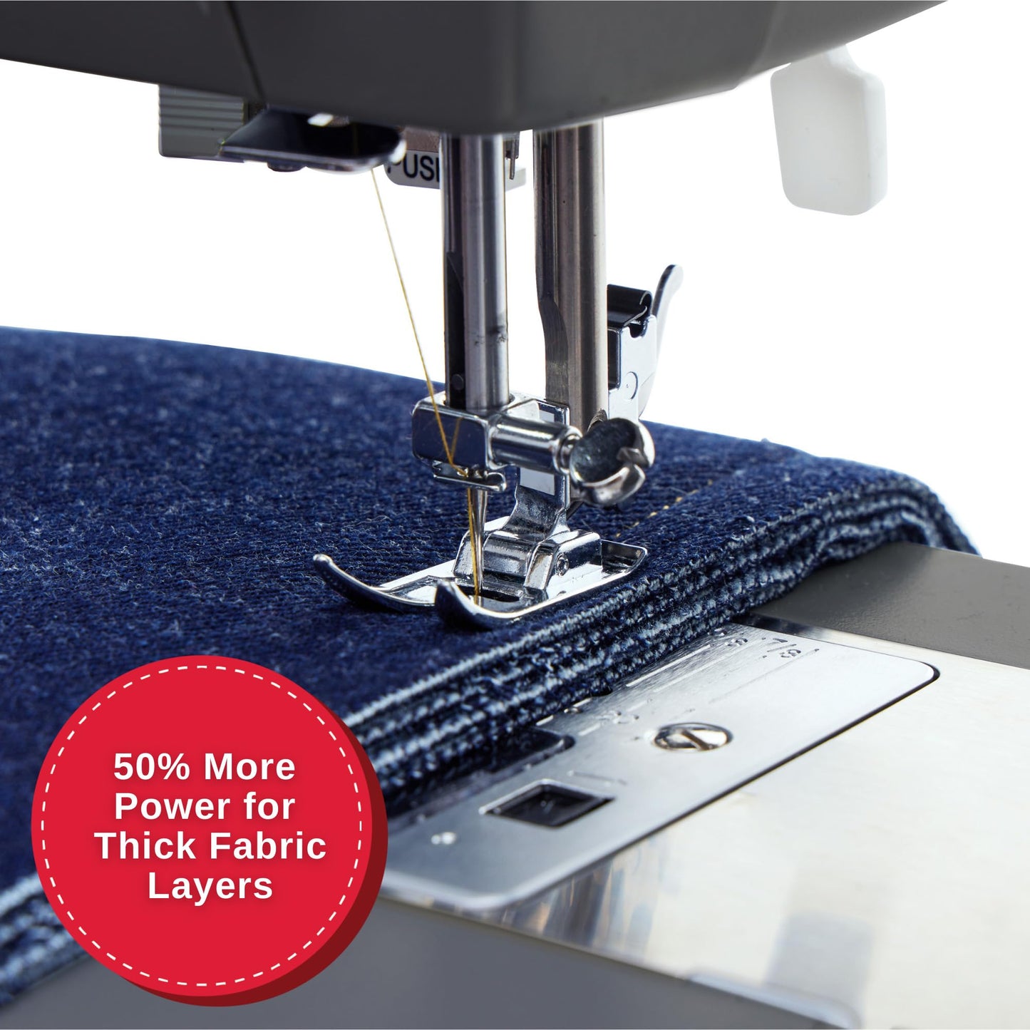 SINGER® Heavy Duty 4452 (Grey) High Speed Sewing Machine + Accessories | 32 Built-In Stitches Deliver 110 Stitch Applications | 50% More Power for Thick Fabrics, 1100 Stitches/Min, 1-Step Buttonhole