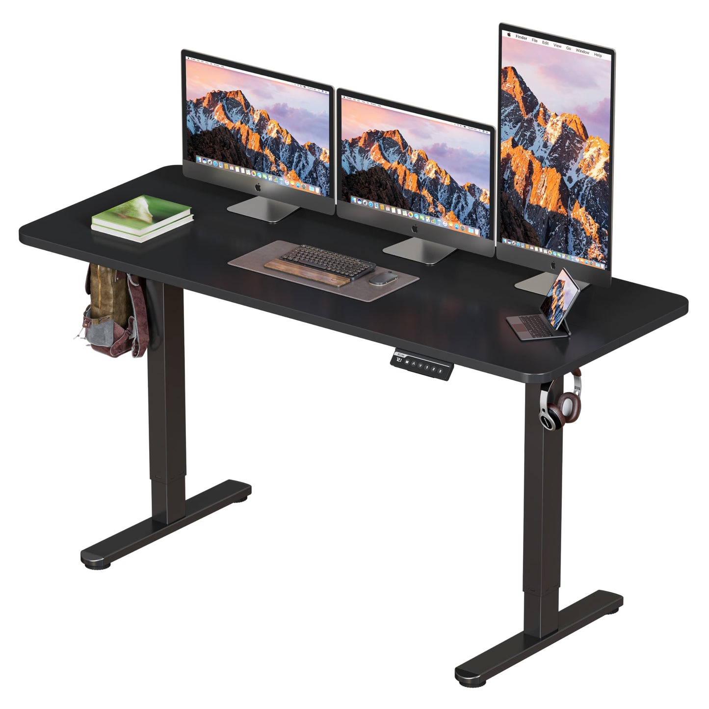 BIZUM Electric Standing Desk 60 x 24 Inch Computer Desk-Gaming Desk Black Home Office Desks Height Adjustable Memory Stand Up Computer Workstation