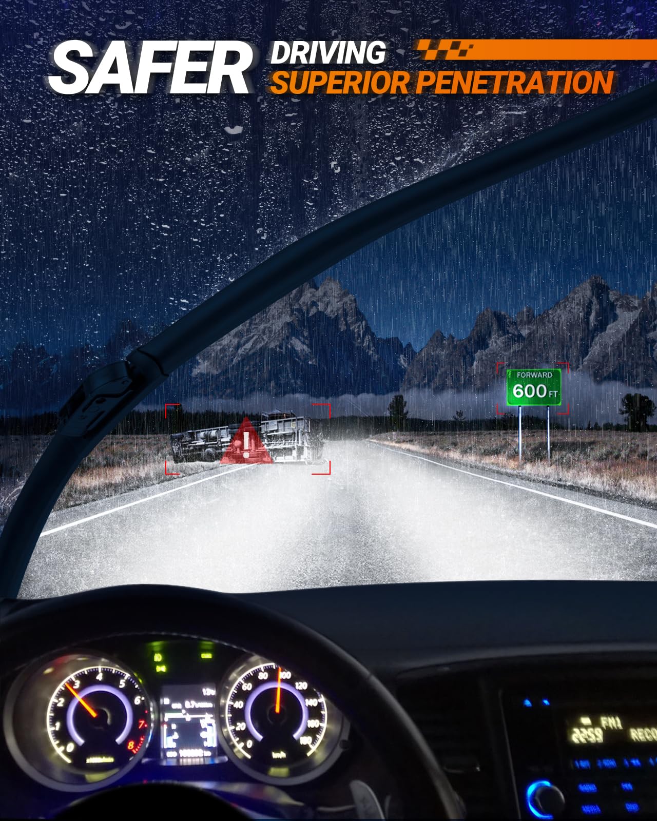 SEALIGHT H11 LED Fog Light Bulbs, 600% Brightness, 360? Illumination, Cool White 6500K, Model F4 H9, Pack of 2