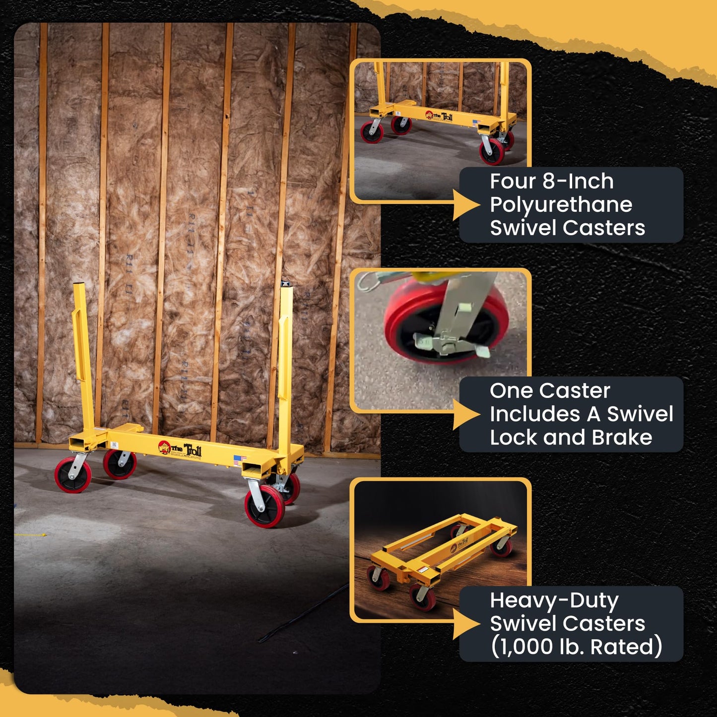TROLL® Model 1361 Drywall CART 4000 LBS