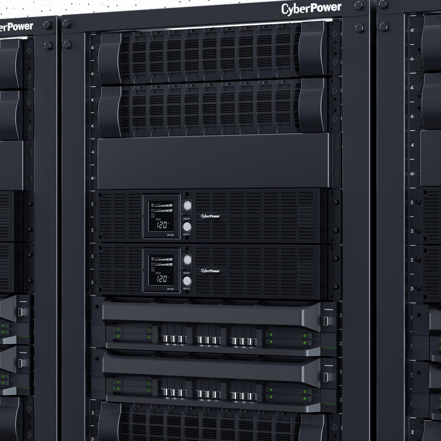 CyberPower OR1500LCDRT2U Smart App LCD UPS Battery Backup and Surge Protector, 1500VA/900W, 8 Outlets, AVR, 2U Rack/Tower