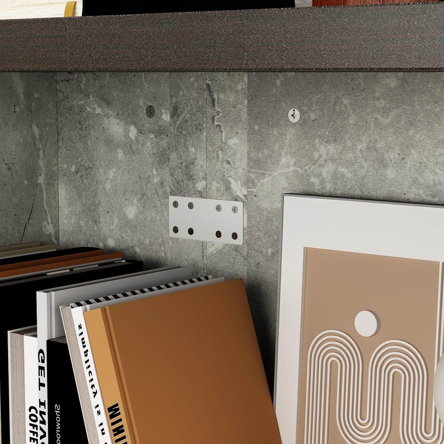 HOMSETTIE 94.5" W Reception Desk with Counter and LED Lights, Modern L-Shaped Front Desk with Drawer & Shelves, Checkout Counter for Reception Room, Retail, Salon, Bar