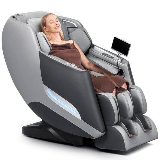 Mazzup Massage Chair, 3D Massage Chair Full Body, Zero Gravity Shiatsu Recliner W/Heating, SL Track, Wireless Charger, Bluetooth Speaker, Foot Rollers, 12 Auto Modes Air Compression