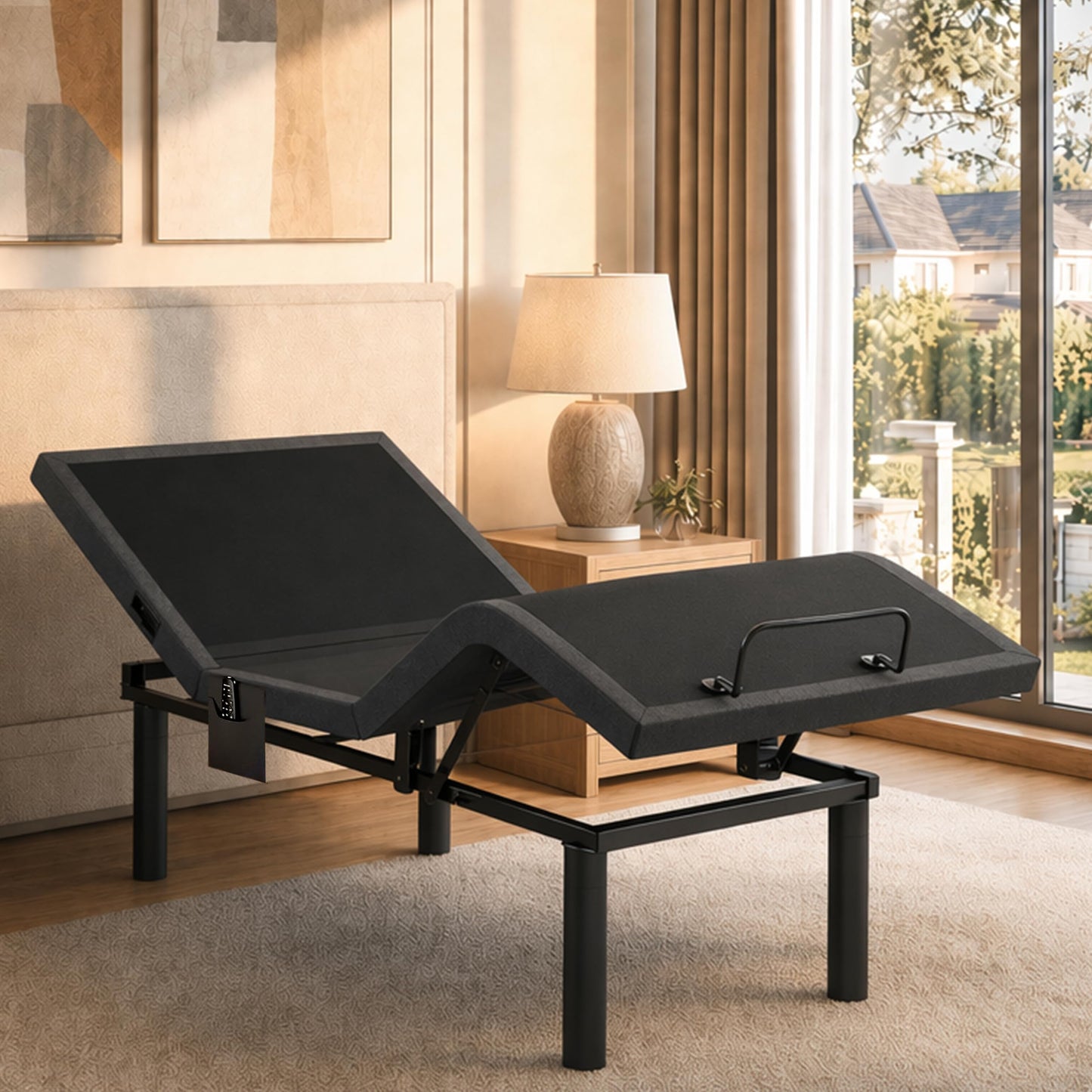 Marsail Twin XL Adjustable Bed Frame,Adjustable Bed Base with Wireless Remote,Zero Gravity,Head & Foot Incline,Quiet Motor,Dual USB Ports,Memory Positions,Adjustable Legs,Ergonomic Design