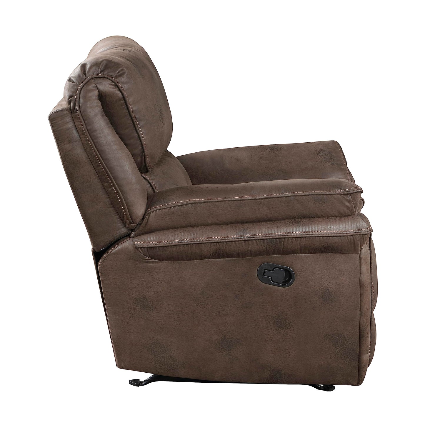 Lexicon Dorritt Microfiber Manual Rocker Reclining Chair, Brown