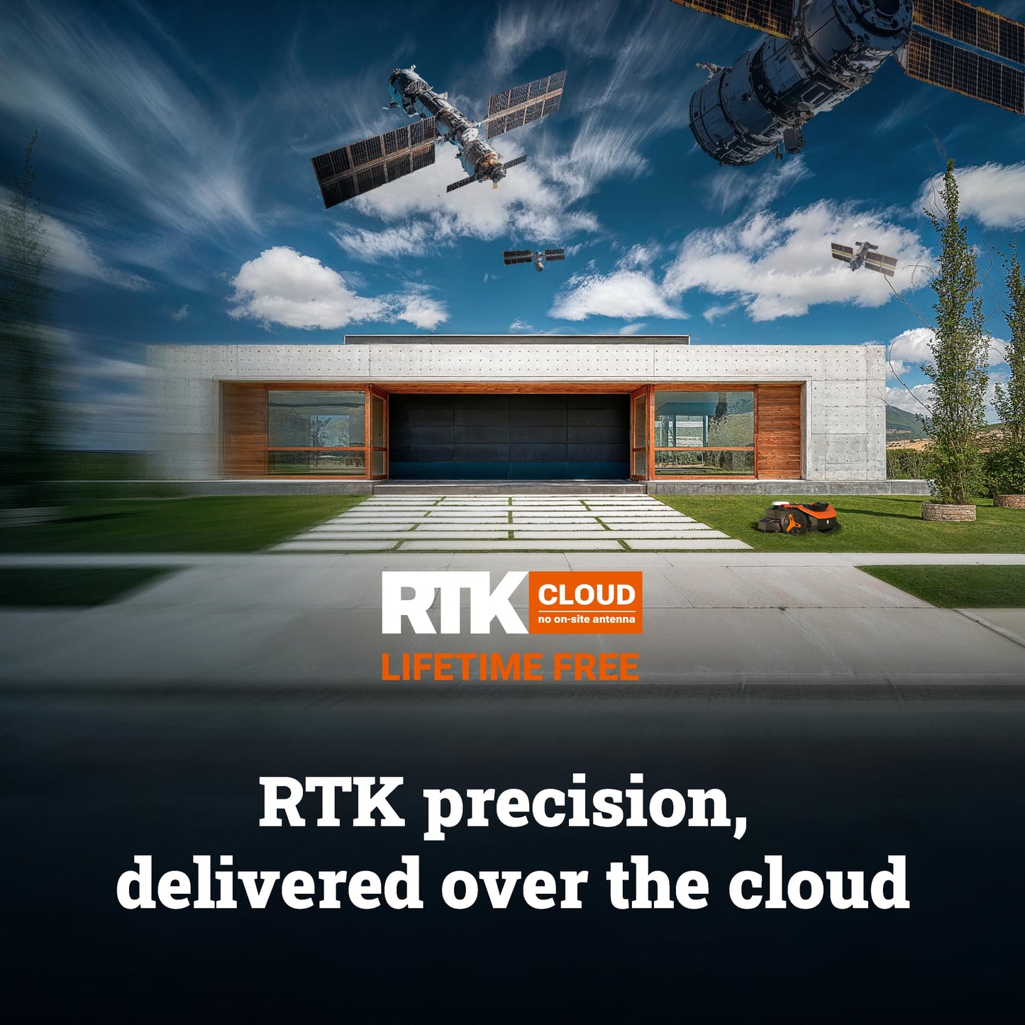 WORX Landroid Vision Cloud Robot Lawn Mower, No Perimeter Wire Robot Mower for 1/4 Acre, AI Obstacle Avoidance and RTK Cloud Navigation, 30% Slope, Auto Mapping, App Control, WR310