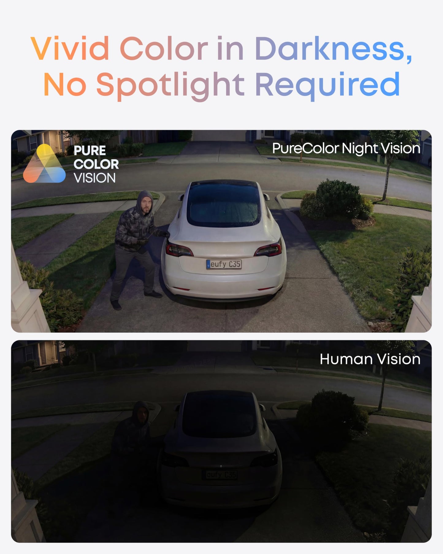 eufy Security eufyCam C35 4-Cam Kit, Wireless Security Indoor/Outdoor Camera, Magnetic Mount, Color Night Vision, Local Storage, No Subscription, IP67, Solar Panel Compatible, Built-in 8GB, Black