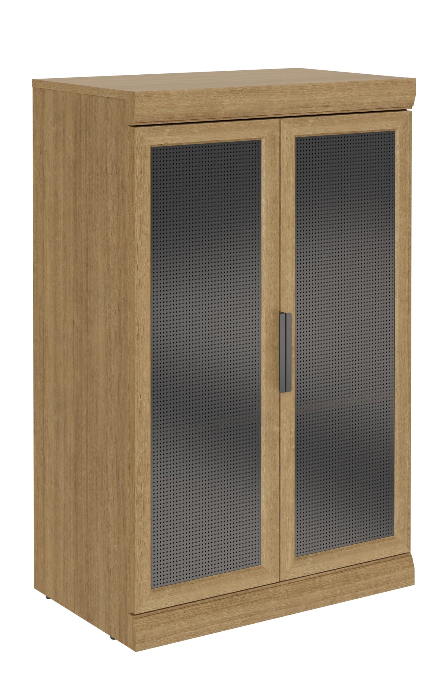 ClosetMaid Mosaics 3 Shelf & Door Storage Cabinet, Stackable, Customizable Closet System, 25.5" W, Toasted Oak