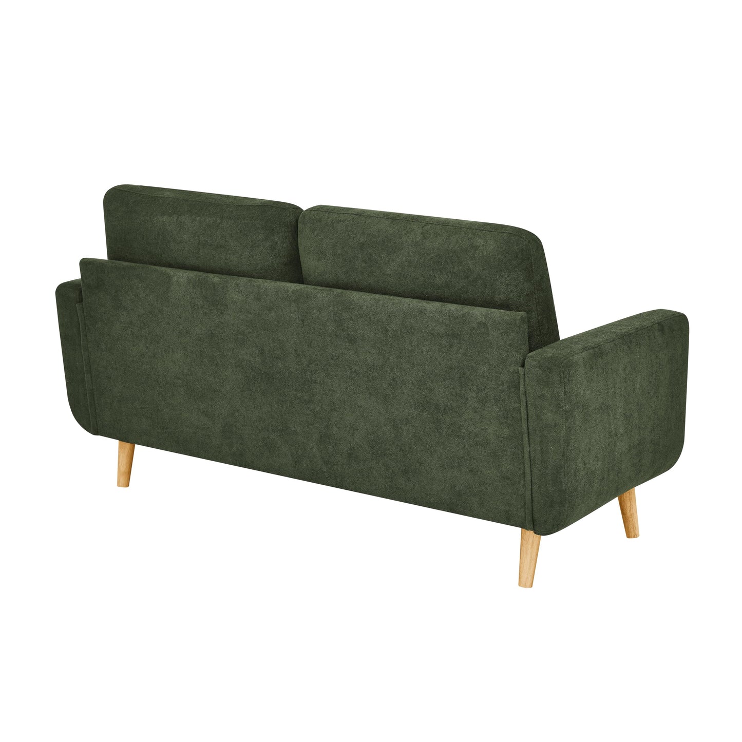 Ball & Cast 67.7" Loveseat Sofa,Mid Century Modern Love Seat Couches for Living Room,Button Tufted Upholstered Small Couch with Solid Wood Legs for Bedroom,Apartment,Office,Easy Assembly,Antique Green