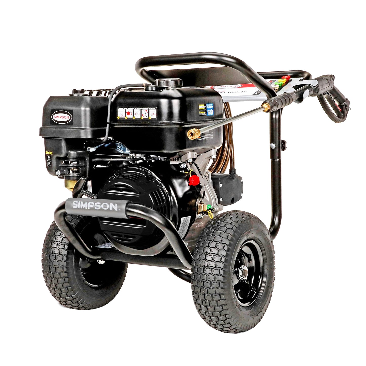 Simpson 4400 PSI Gas Pressure Washer, 4.0 GPM Commercial Power Washer, Cold Water, 50' Hose, PowerShot, 49-State Compliant (PS60843) - Black