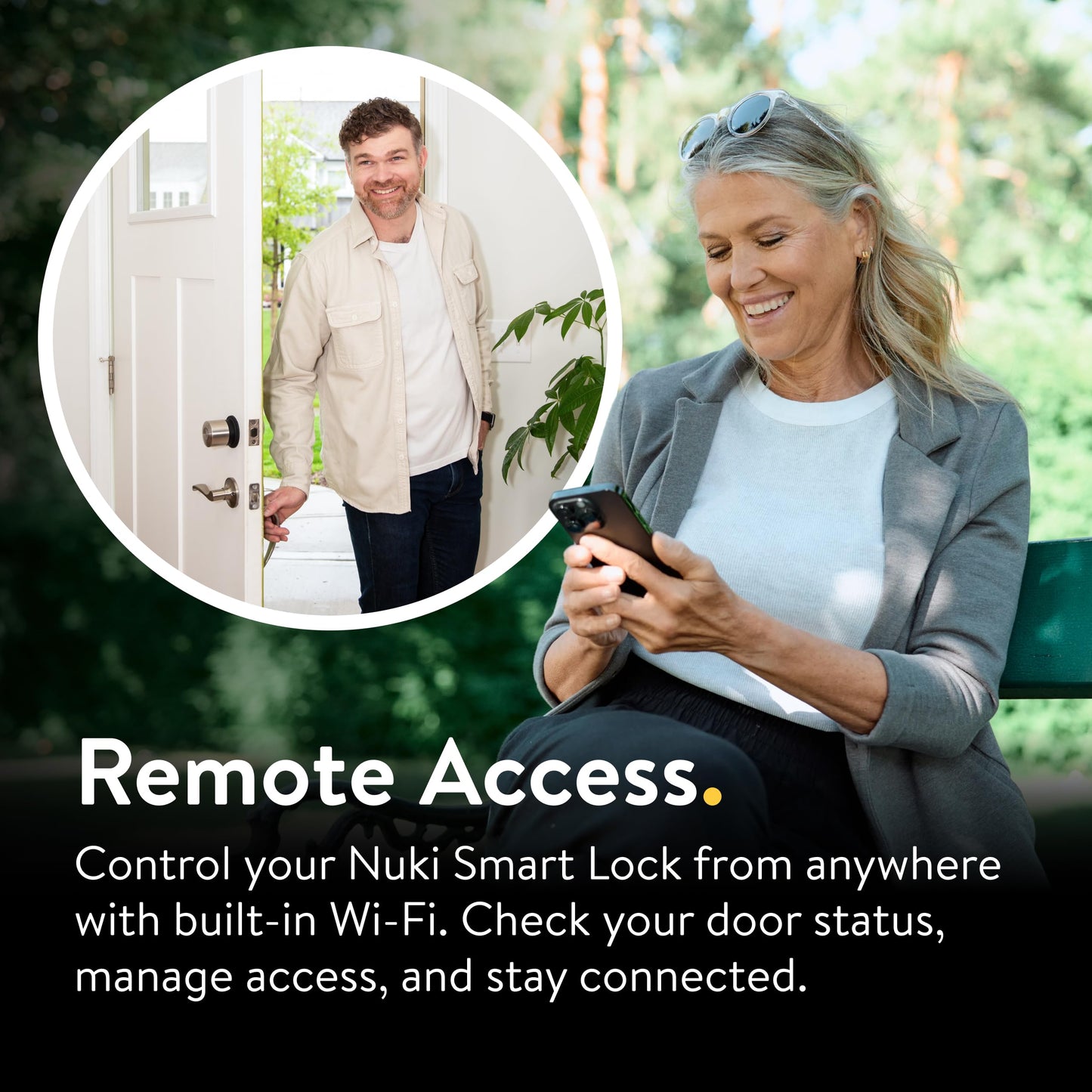 Nuki Smart Lock (Deadbolt) & Keypad 2, Keyless Door System with Auto-Lock, Fingerprint and Code Access, App Control, Easy Setup, Compatible with Alexa, Google, for Secure and Easy Home Entry