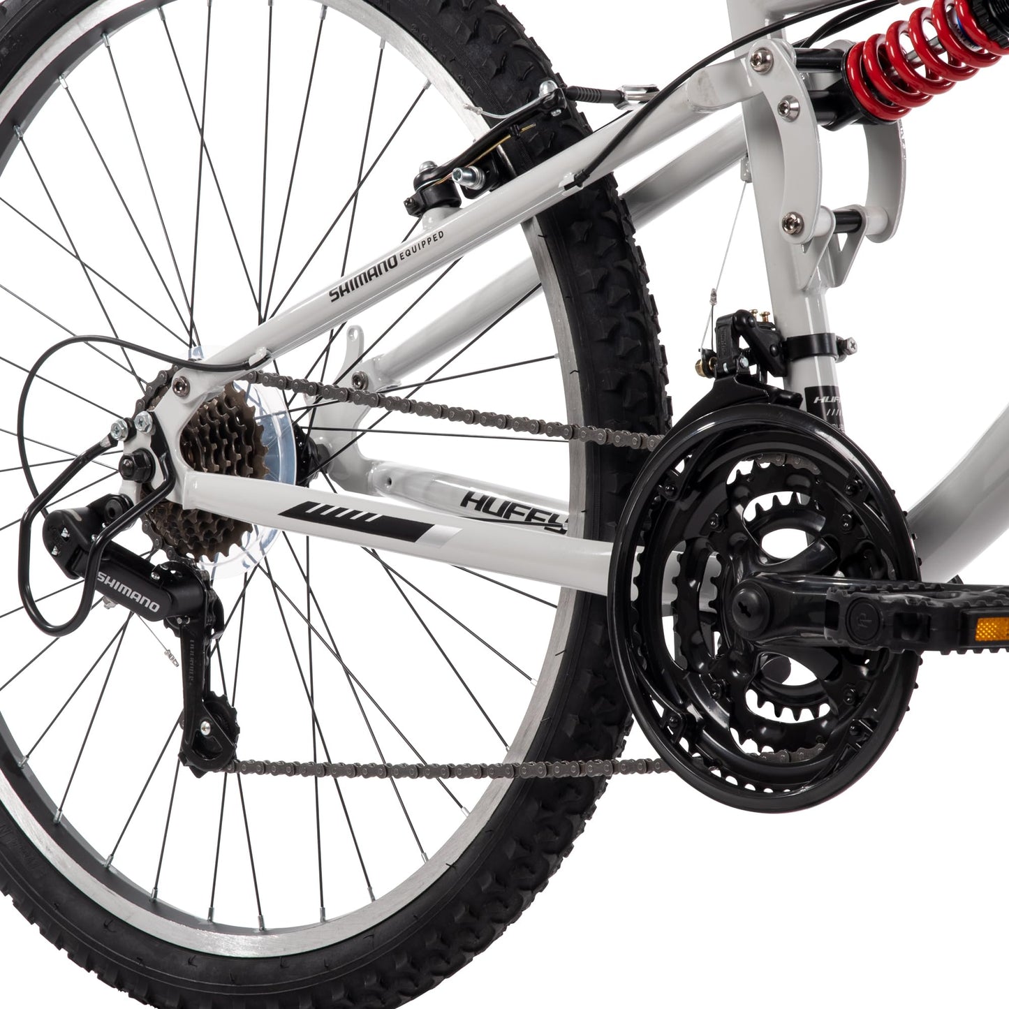Huffy Stone Mountain Mens 26 Inch Mountain Bike, Cloudy Grey Gloss Frame, 21-Speed Shimano Twist Shifting, Dual Suspension, Comfort Saddle | 20"/24"/26" Sizes, 6-21 Speeds, Dual Suspension Available |