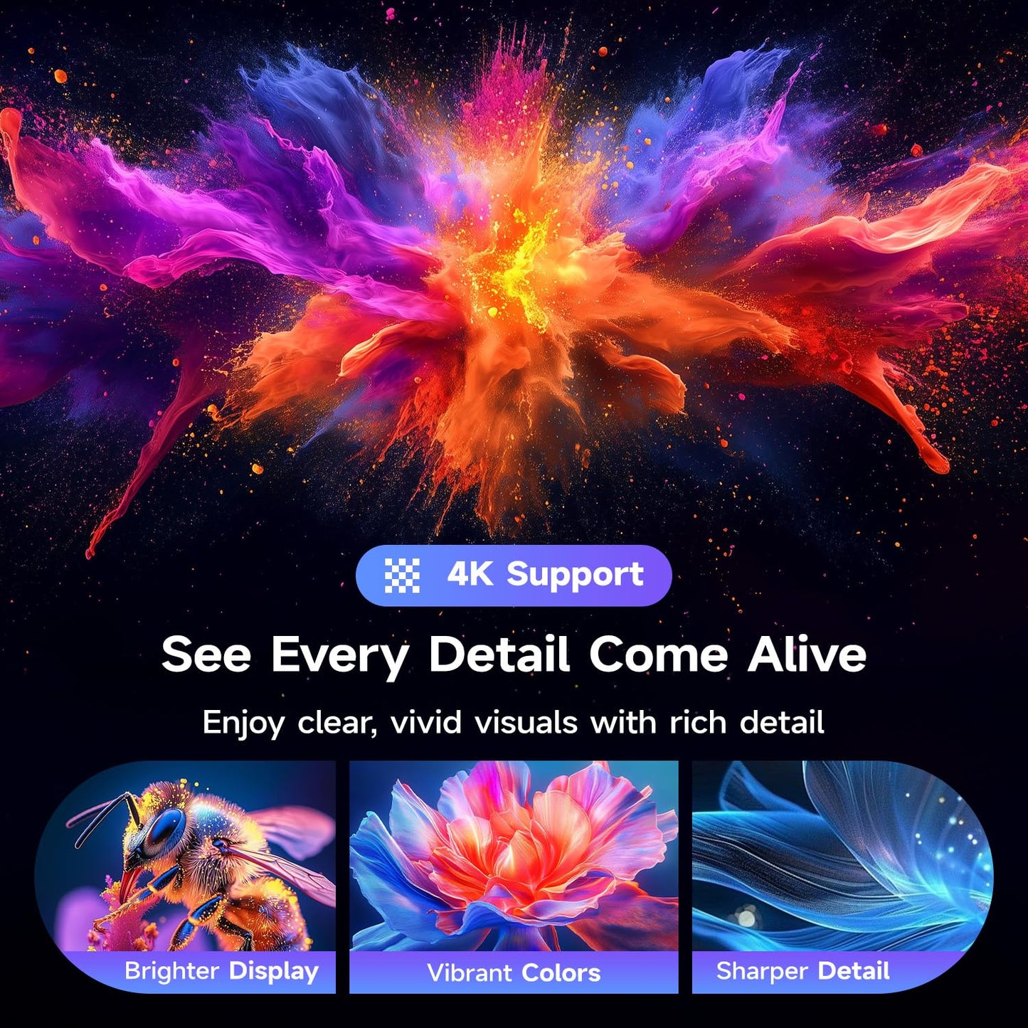 Philoent【Google TV Included】Smart Mini Projector, Ultra Short Throw for Big Screen in Small Room, Auto Keystone Portable Proyector with WiFi Bluetooth, Support 4K Movie – Home Theater Bedroom Outdoor