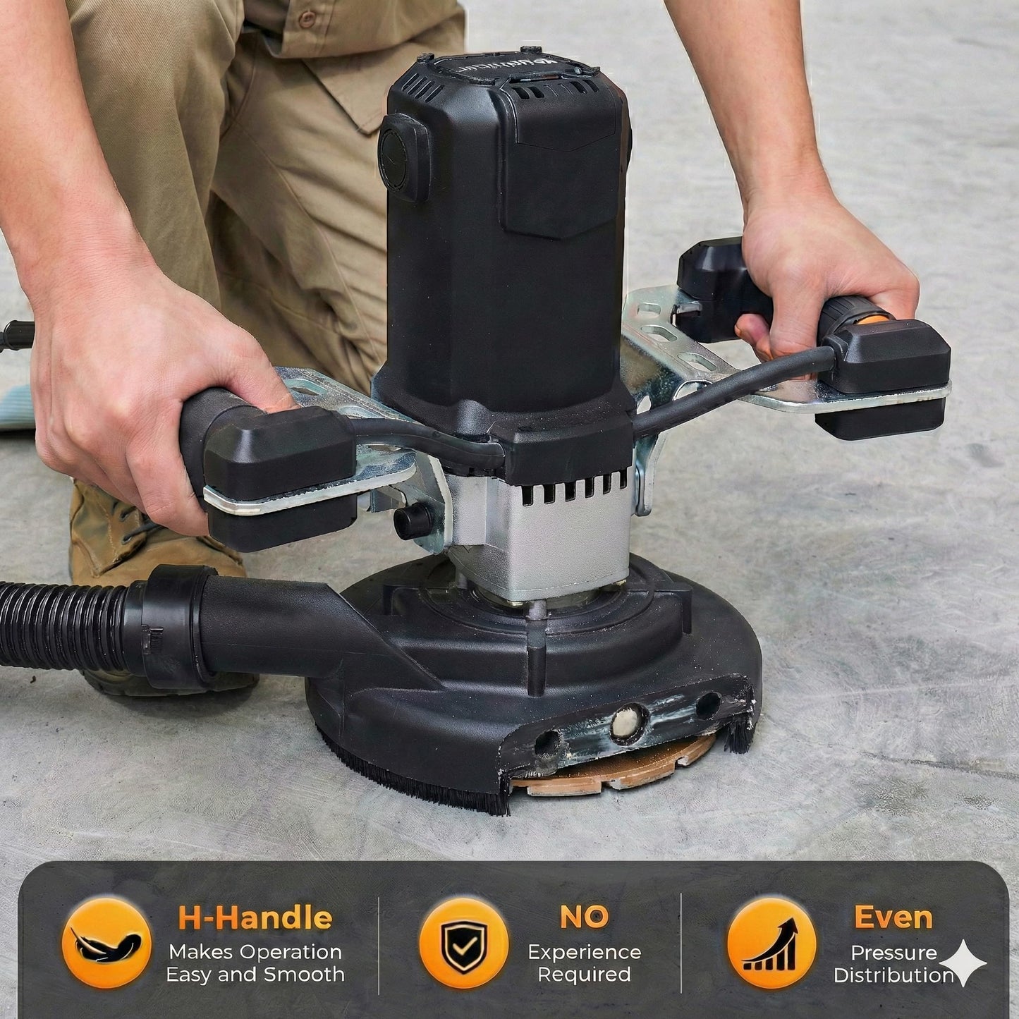 ROUTECH 7" Concrete Grinder, 2000W 120V 60Hz, Model RT-MD180