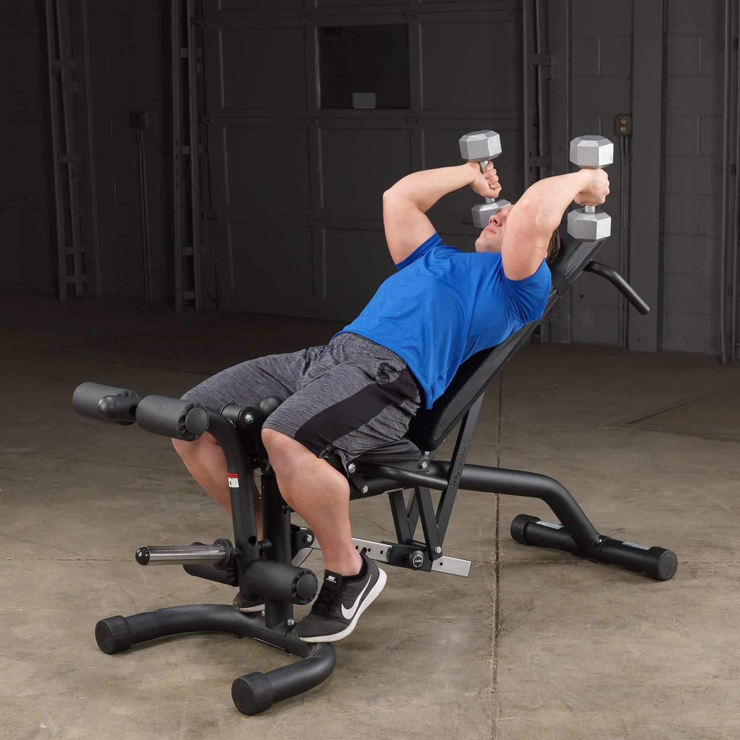 Body-Solid Multiple Angles Adjustable Weight Bench for Home & Commercial Gym (FID46) - Flat, Incline & Decline Bench for Workout Strength Training - Black