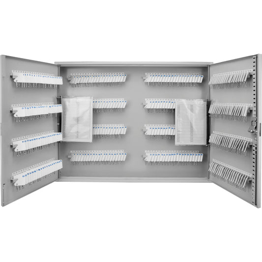 Barska 320-Position Key Cabinet – Steel Key Lock Box with Numbered Hooks, Key Log Sheet, White Tags & Index Chart – Wall-Mount Organizer, Gray Finish Key Cabinet wall mount - Key locking storage