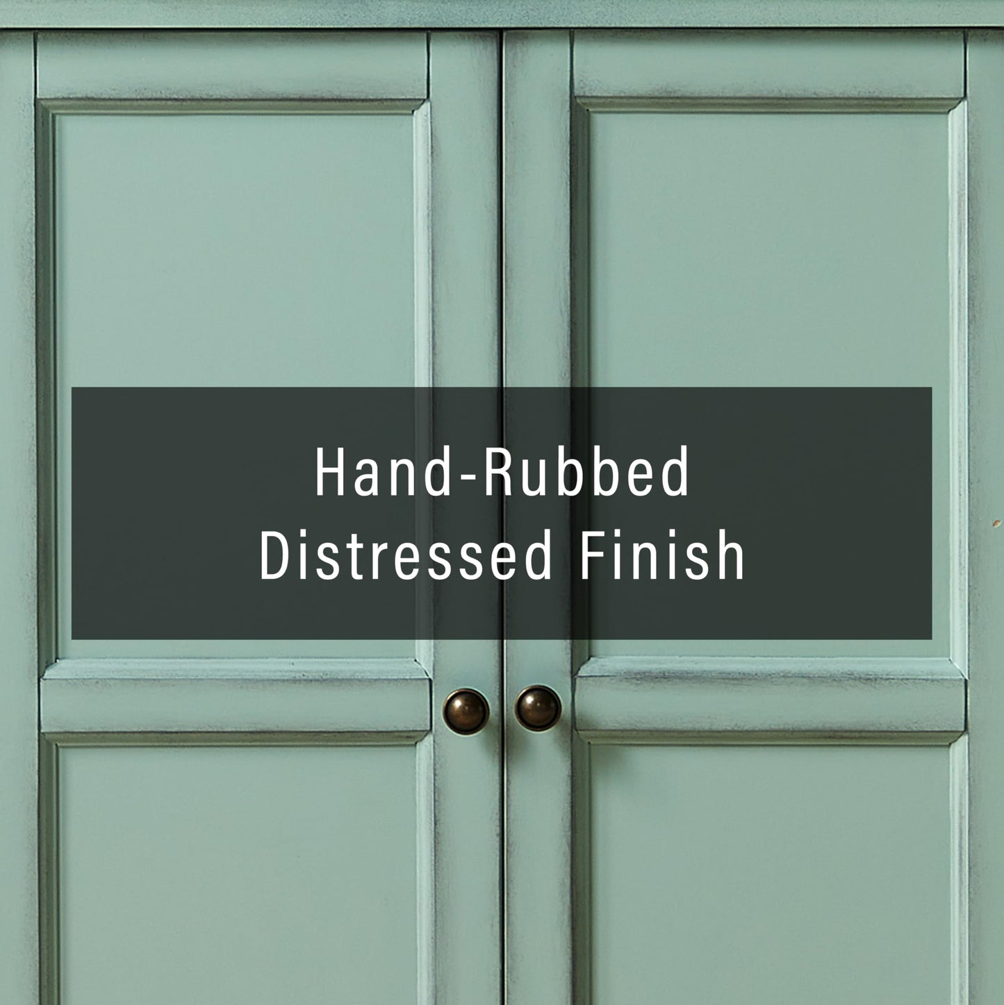 Crosley Furniture Holbrook Traditional Tall Kitchen Pantry, Laundry Room Cabinet, Bathroom Storage Cabinets, Distressed Seafoam Blue