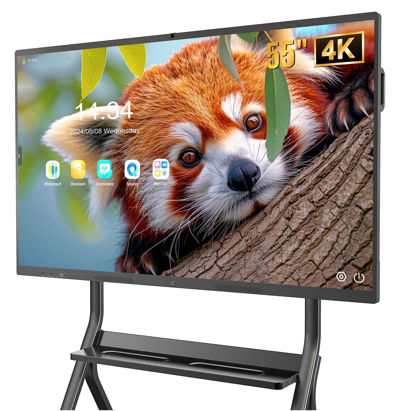 55″ Smart Board, 4K UHD Touchscreen Display Electronic Whiteboard Built in Ultra High Definition Camera Open App Ecosystem, Digital Presentation Electronic Smart WhiteBoard for Classroom Home Office