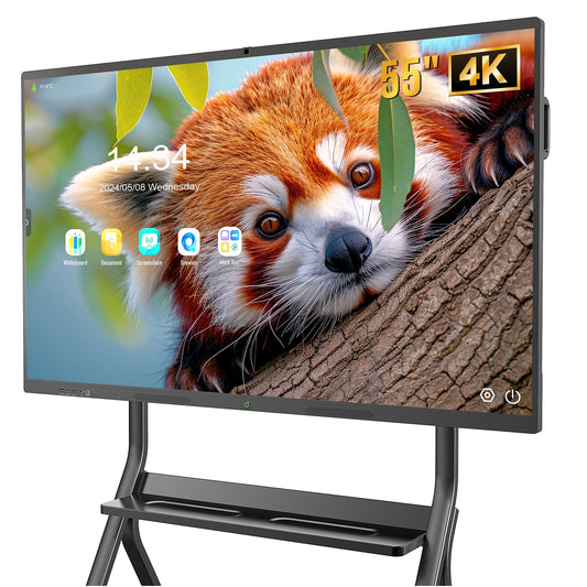 55″ Smart Board, 4K UHD Touchscreen Display Electronic Whiteboard Built in Ultra High Definition Camera Open App Ecosystem, Digital Presentation Electronic Smart WhiteBoard for Classroom Home Office