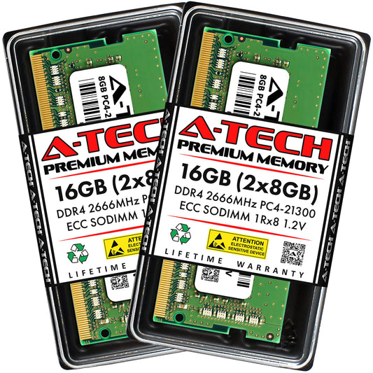 A-Tech 16GB Kit (2x8GB) RAM for Synology RackStation RS1221RP+ NAS | DDR4 2666MHz PC4-21300 ECC SODIMM 1Rx8 1.2V 260-Pin Memory Upgrade