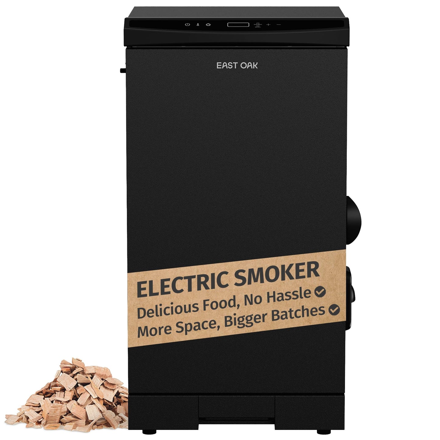 EAST OAK 30" Electric Smoker for Outdoors | Up to 6× Longer Smokes on a Single Load | Side Chip Loader for Uninterrupted Smoking | Bigger Batches with 725 sq in Cooking Area