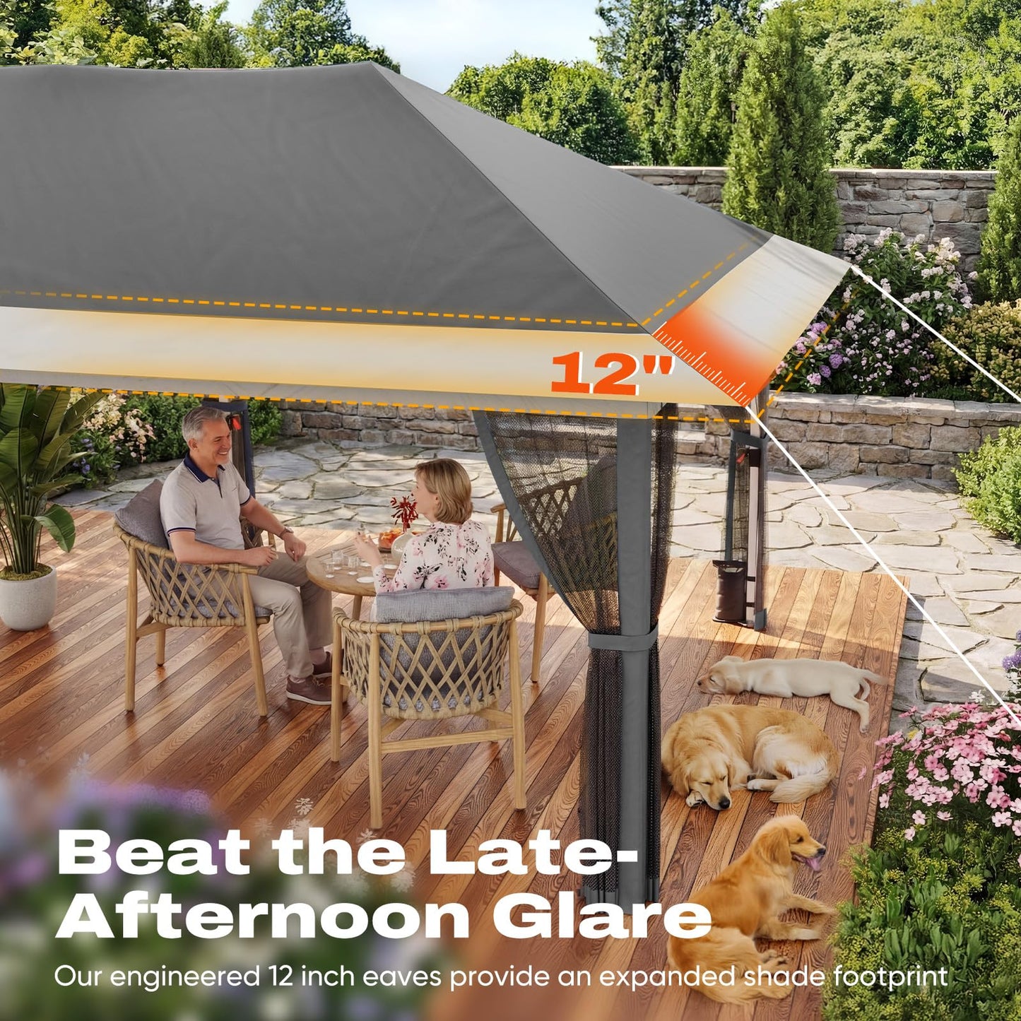 Quictent 10x20FT Pop up Gazebo Canopy Tent, One Person Set up Portable Instant Folding Shelter, Outdoor Canopy Tent with Extra Shade for Backyard, Patio, Party