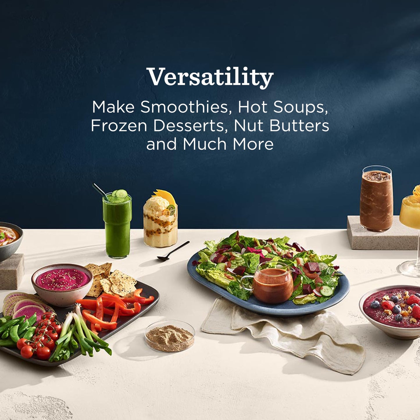 Vitamix Ascent X2 SmartPrep Kitchen System, Professional-Grade Blender, Stainless-Steel Blades, 12-Cup Food Processor Attachment, 48 Oz Blender Container, Black