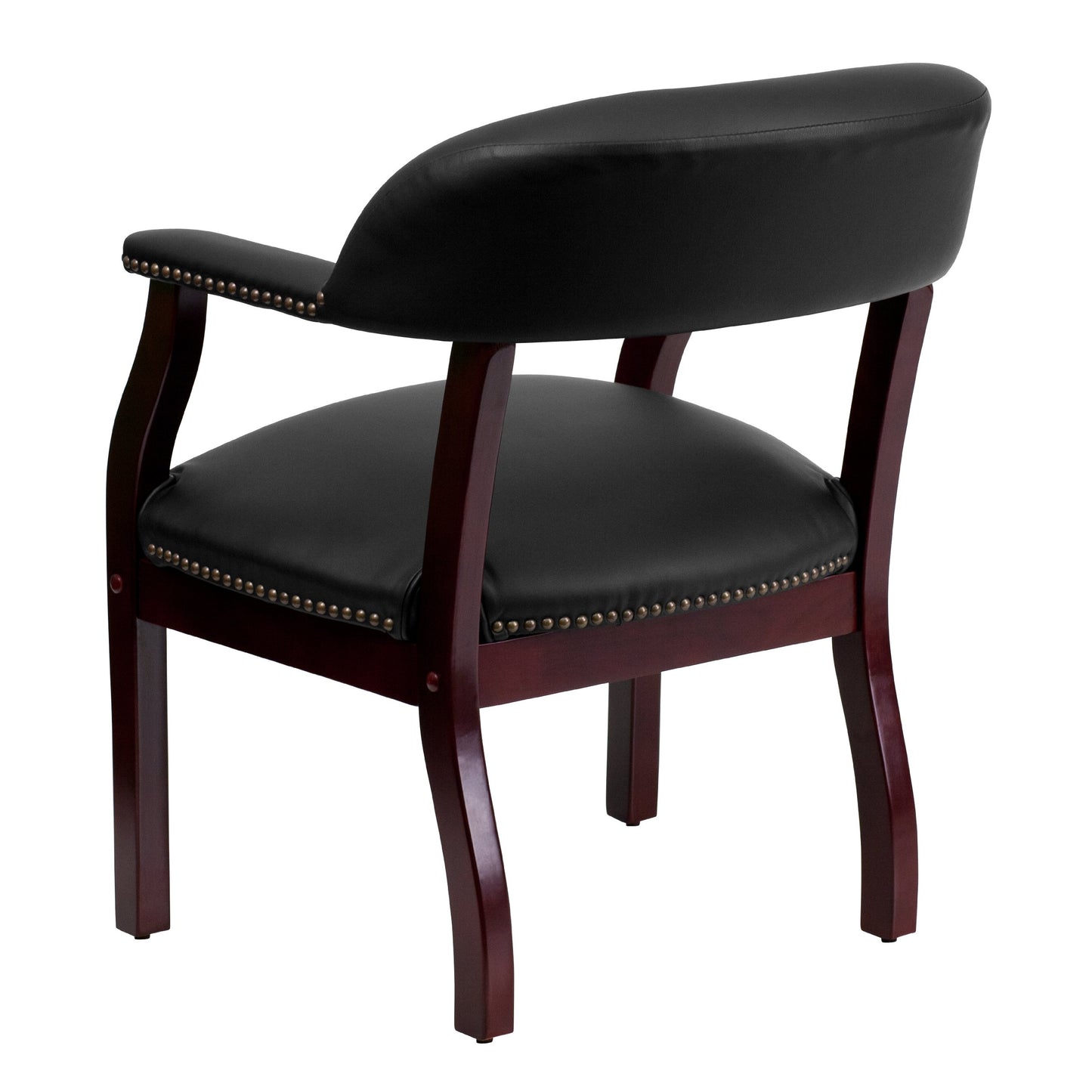 Flash Furniture Diamond Black LeatherSoft Conference Chair with Accent Nail Trim