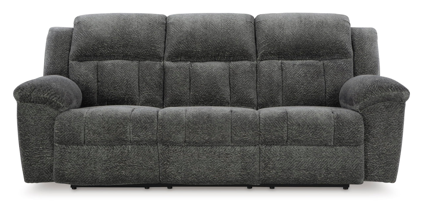 Signature Design by Ashley Frohn Contemporary Manual Reclining Sofa, Gray