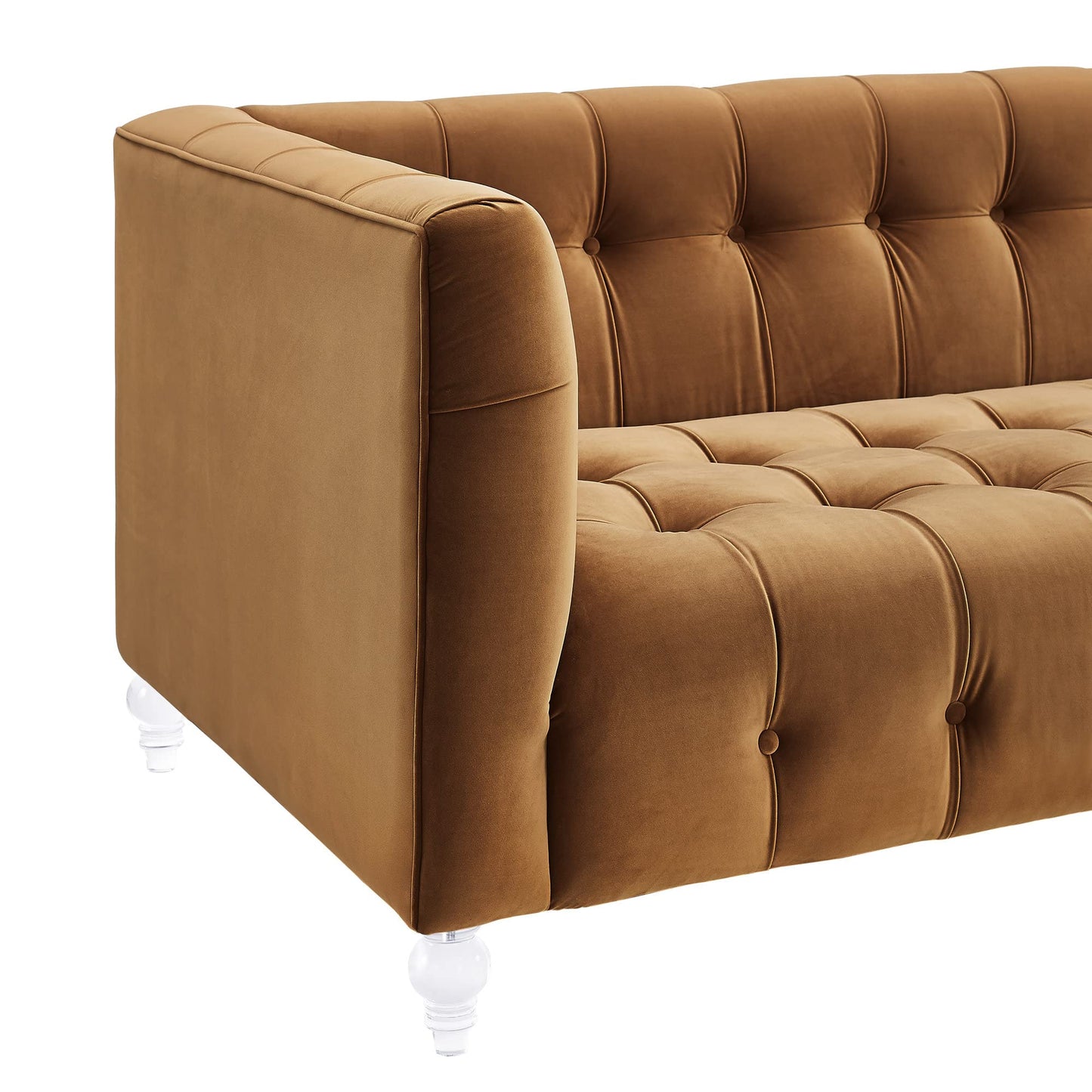 Tov Furniture Bea Velvet Sofa (Cognac)