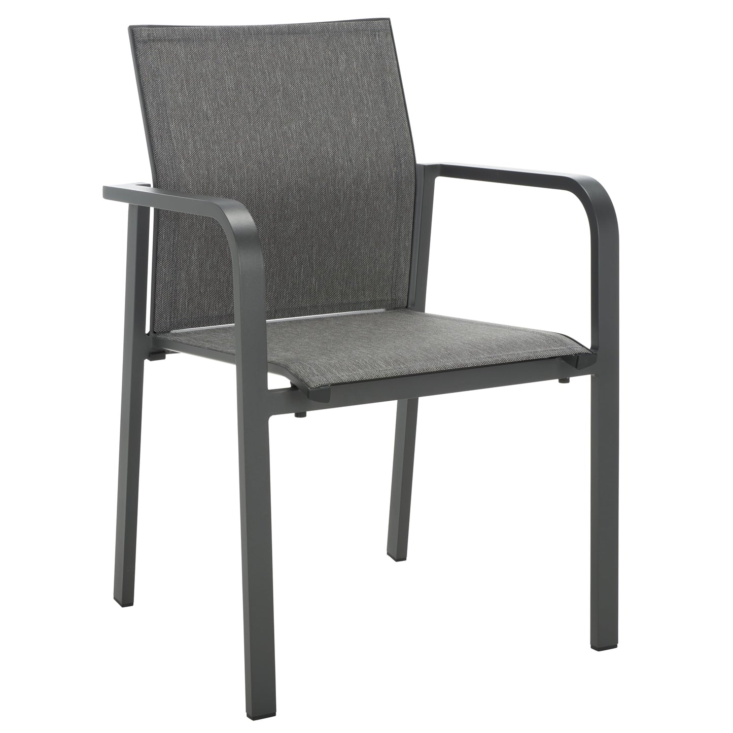 SAFAVIEH Outdoor Patio Furniture Dexter Grey Armchair Set of 2 (Fully Assembled)