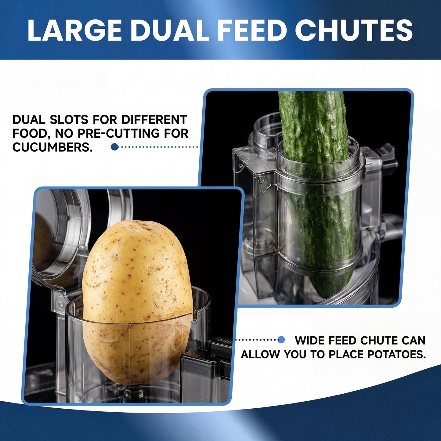 Magiccos 14 Cup Food Processor - XL Bowl Food Processor with Large Feed Chute, French Fry Cutter, Chop Vegetables, Slice Potatoes, Shred Cheese, Mix Dough for Family Meal Prep