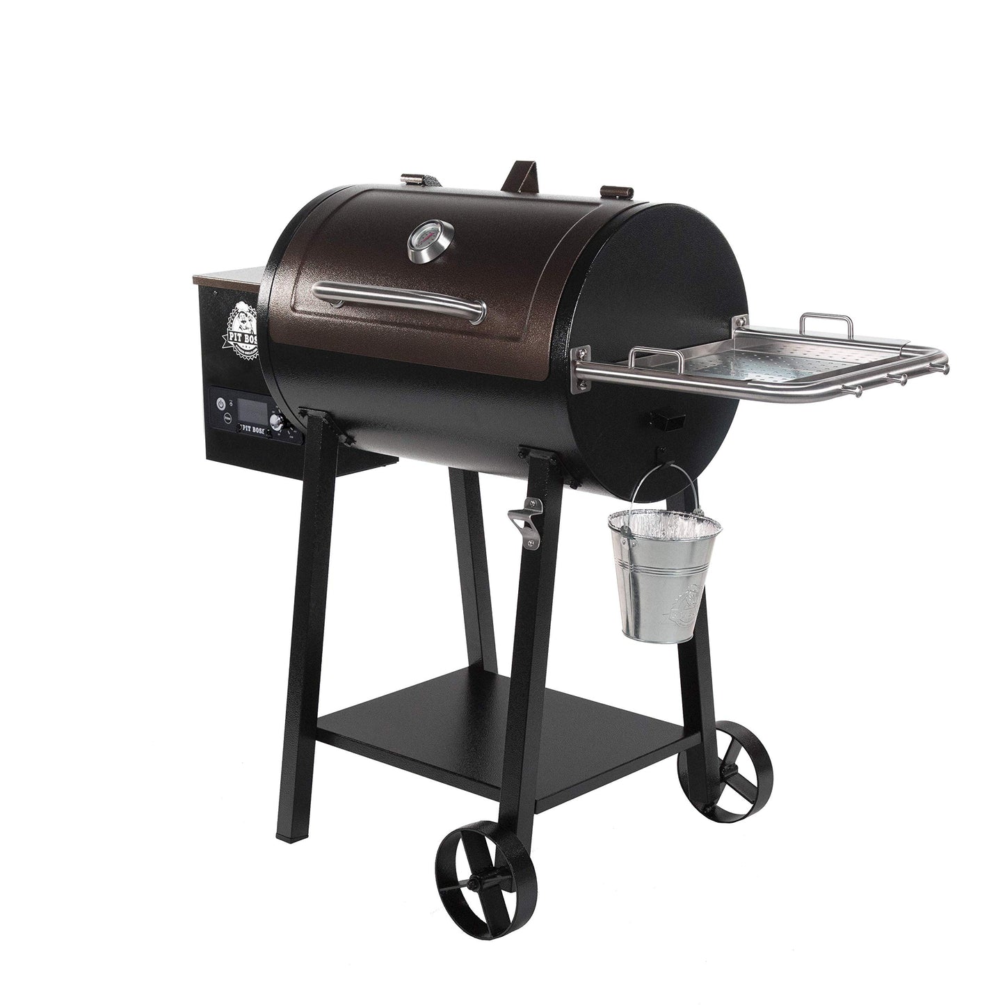 Pit Boss 440 Mahogany Series Wood Pellet Grill & Smoker with Flame Broiler and LED Digital Controller, 518-Sq. In. Cooking Space, 180°F to 500°F Temperature Range, 5 lb. Pellet Hopper, Brown