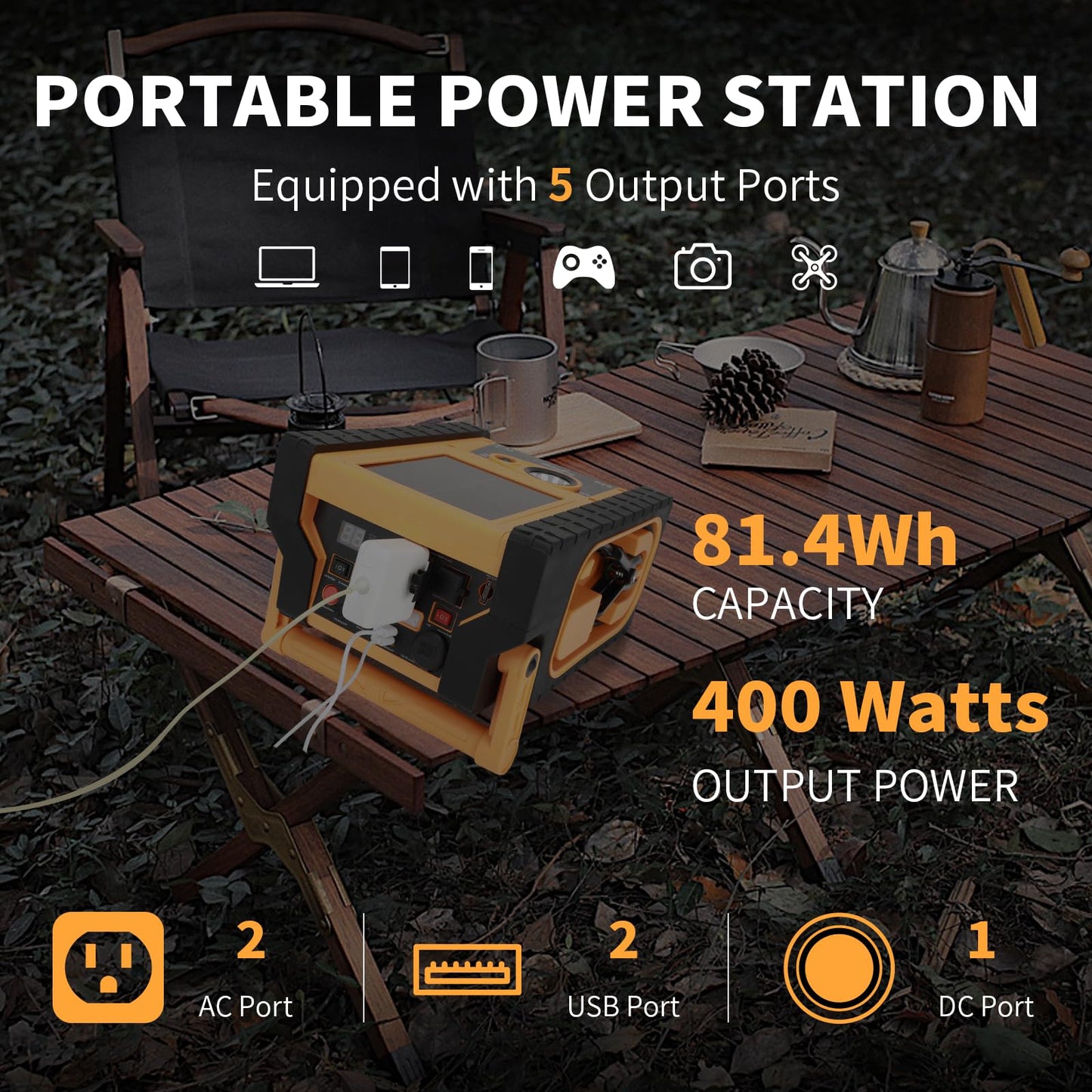 E-Ant 2000A Peak Car Jump Starter with Air Compressor, 260 PSI Portable Air Compressor Tire Inflator, Heavy Duty 12V Jump Box Battery Charger Booster for Truck with 400W Power Inverter, Flashlights