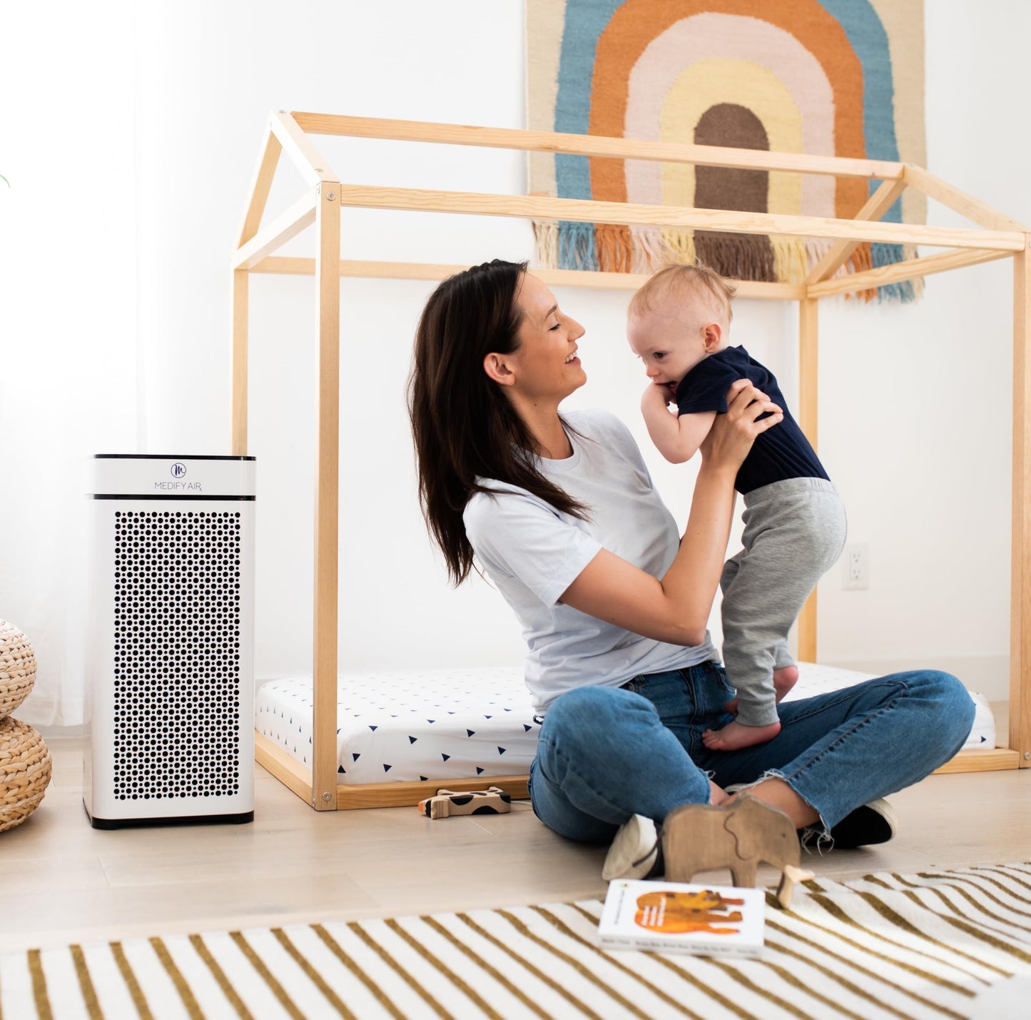 Medify MA-40 Air Purifier with True HEPA H13 Filter | 546.5 m² Coverage in 1hr for Smoke, Wildfires, Odors, Pollen, Pets | Quiet 99.9% Removal to 0.1 Microns | White, 1-Pack