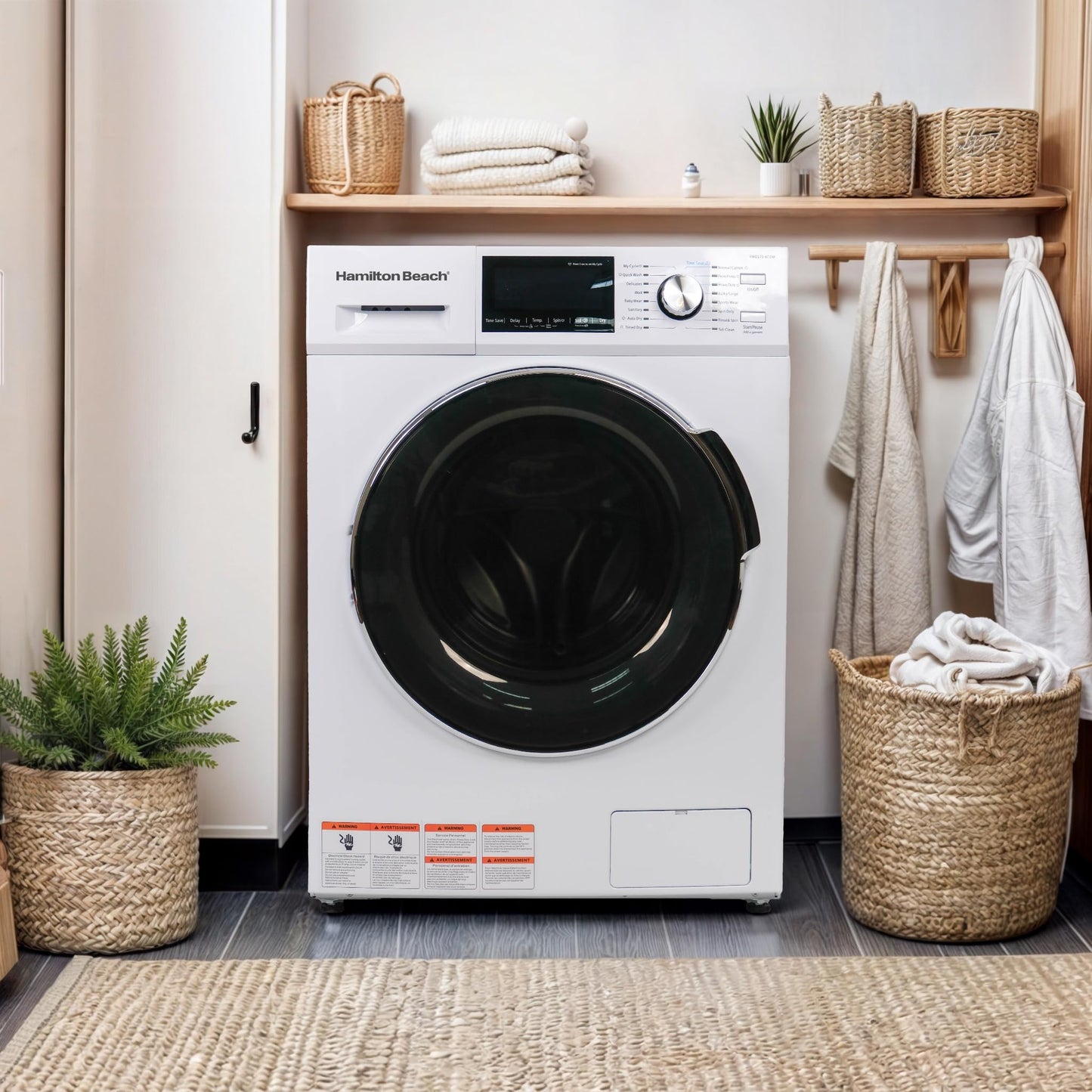 HAMILTON BEACH Washer and Dryer Combo 2.7 cu ft - White