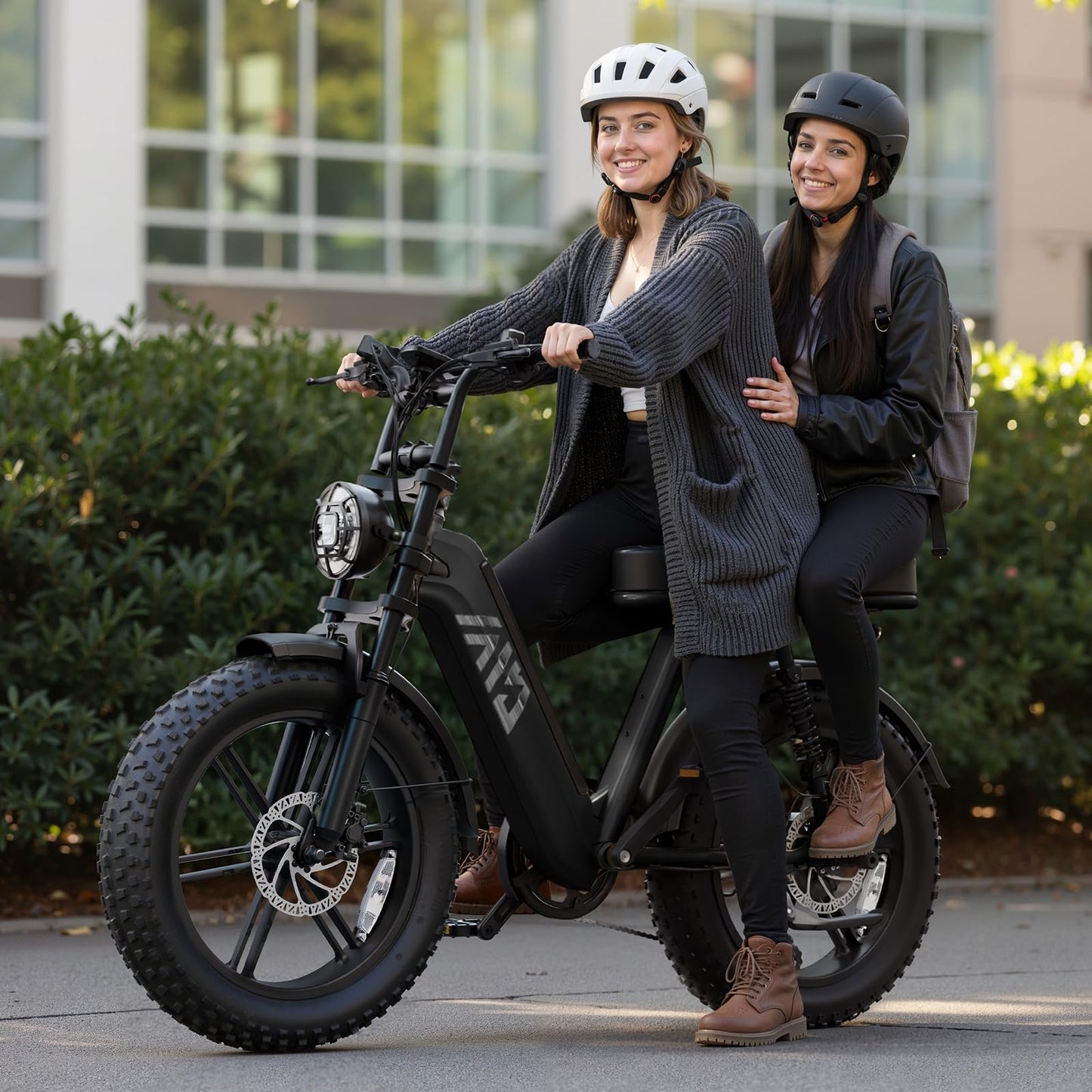 TST Electric Bike for Adults, 1500W Peak Motor Ebike with 48V 15Ah Built-in Battery, 60 Miles Range Electric Bicycle, 20" Fat Tire Step-Thru E Bike with Rear Seat, Rear Footrest