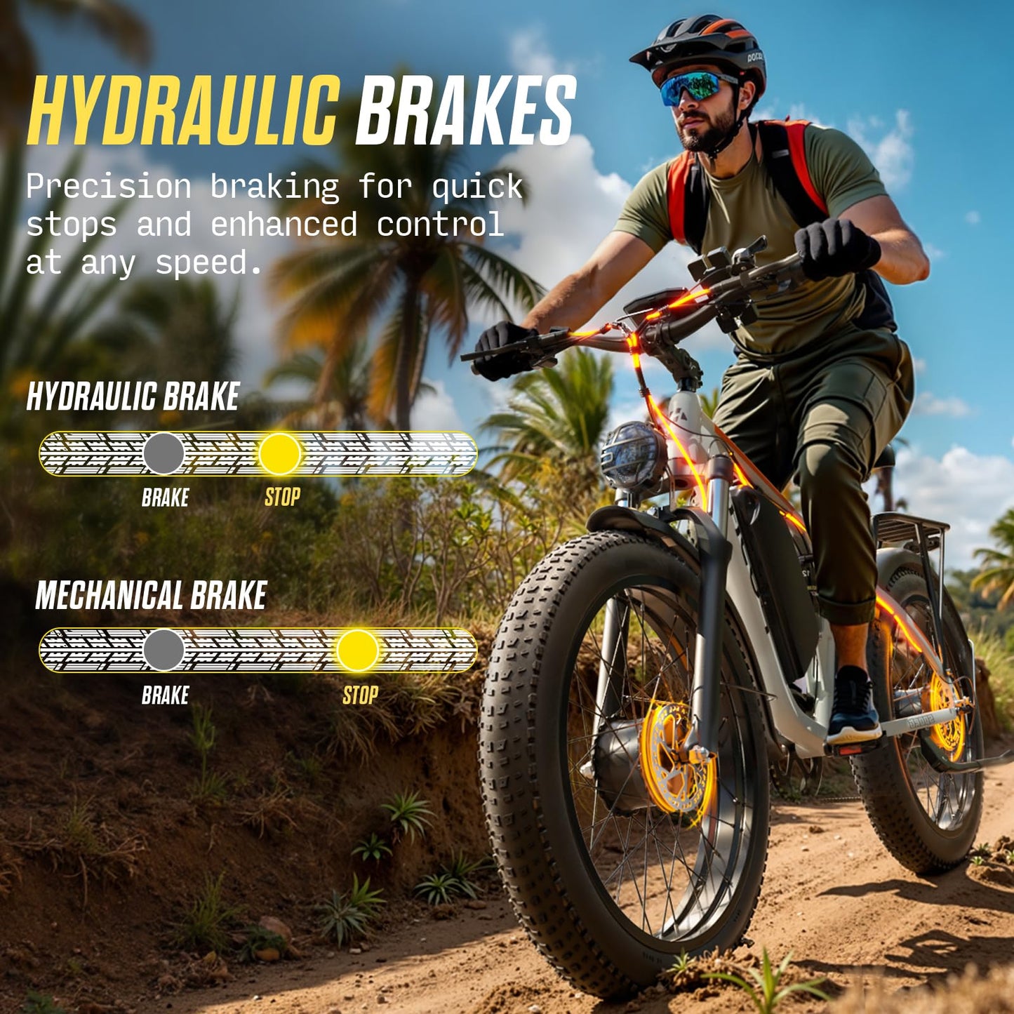 PUJH 6000W Dual Motor E-Bike Up to 100Mi 60V 24" Fat Tire for Adults PU364