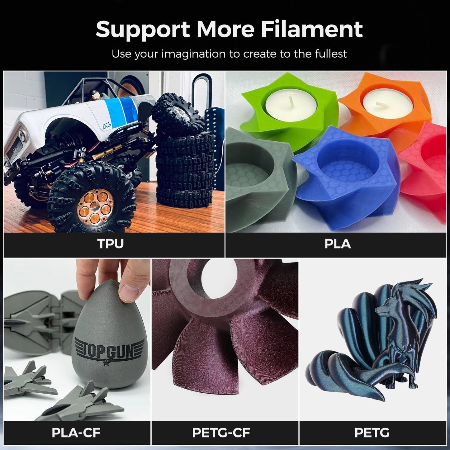 FLASHFORGE Adventurer 5M 3D Printer,Support PLA-CF,Print Size 220x220x220mm