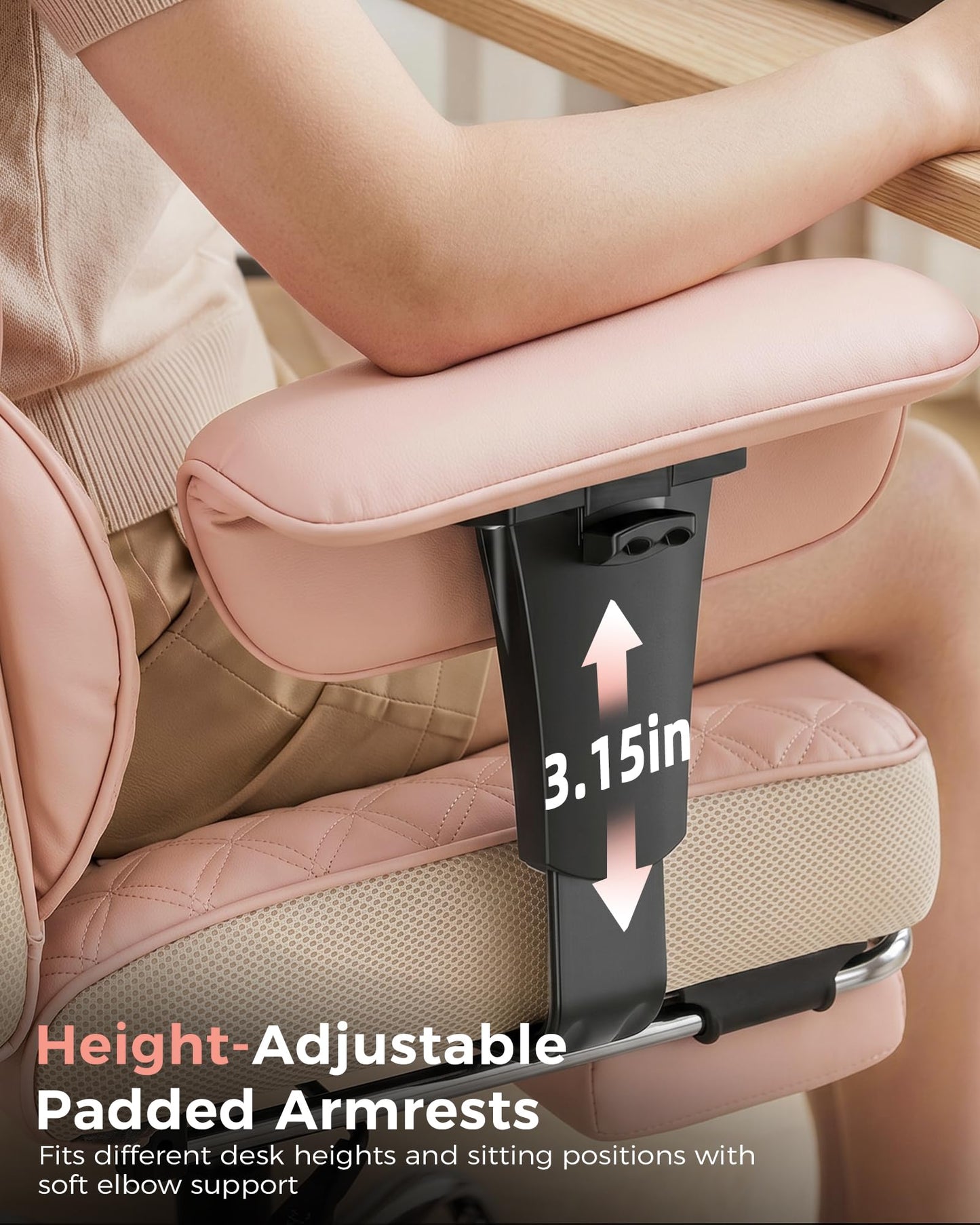 COMHOMA Big and Tall Office Chair Heavy Duty Gaming Chair with Deluxe Embossing Leather High Back Wider Ergonomic Computer Chair with Foot Rest 150°Reclining Pocket Spring Lumbar Support
