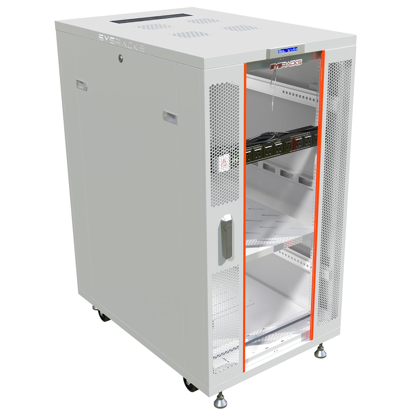 27U Home Server Rack Cabinet – 19" Floor Standing Network Rack, 35" Deep Homelab Rack with Locking Glass Door, Cooling Fans, PDU & Shelf for NAS, Router, Switch and AV Equipment