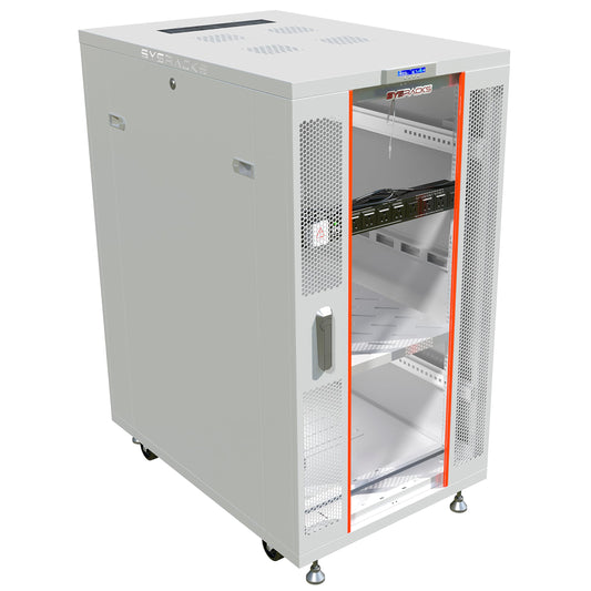 27U Home Server Rack Cabinet – 19" Floor Standing Network Rack, 35" Deep Homelab Rack with Locking Glass Door, Cooling Fans, PDU & Shelf for NAS, Router, Switch and AV Equipment