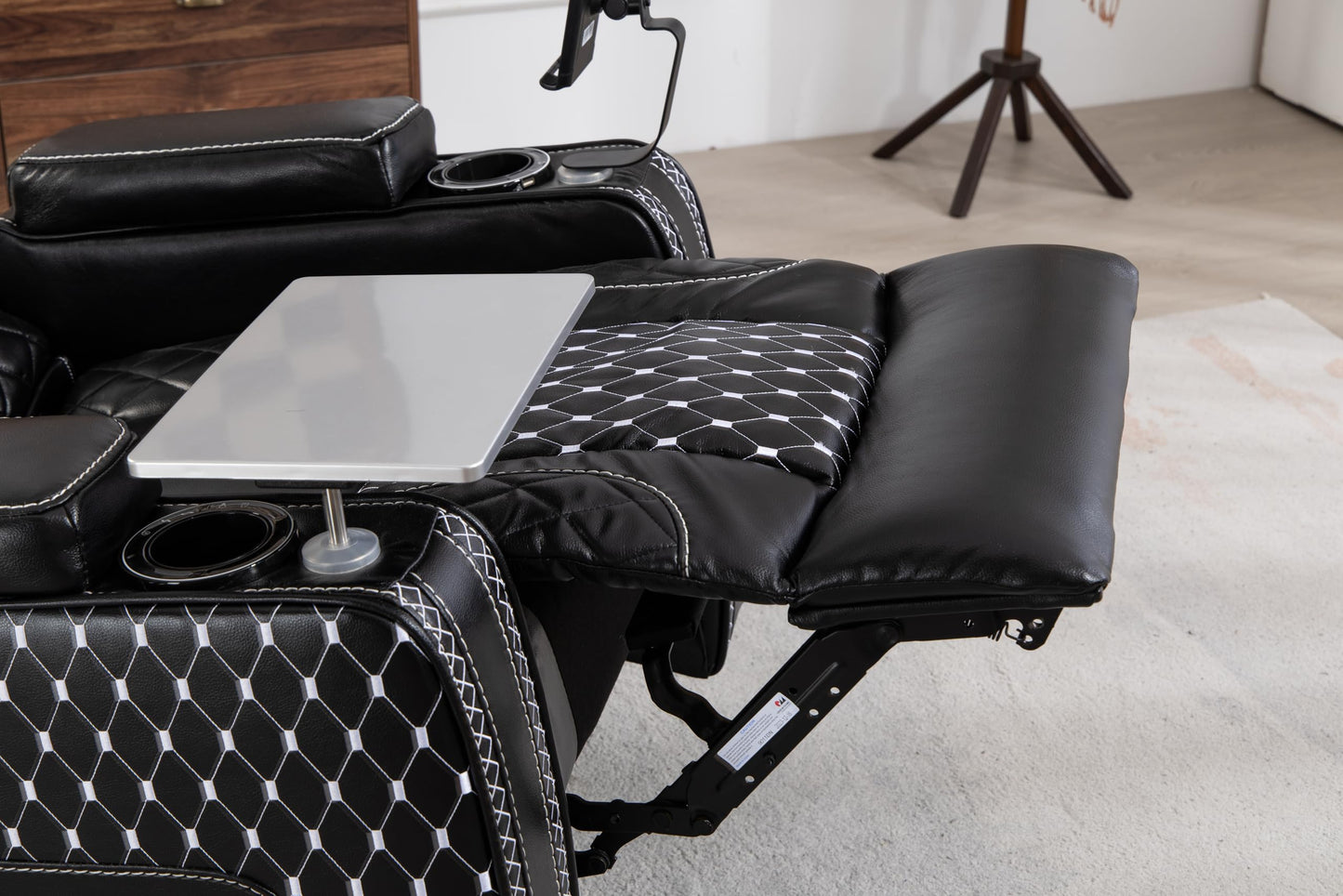 ERYE Multifunctional Zero Gravity Recliner Chair Power Infinite Reclining Armchair W/LED Light Strip for Living Room, Bedroom, Power Reclining Home Theater Seating Armchair