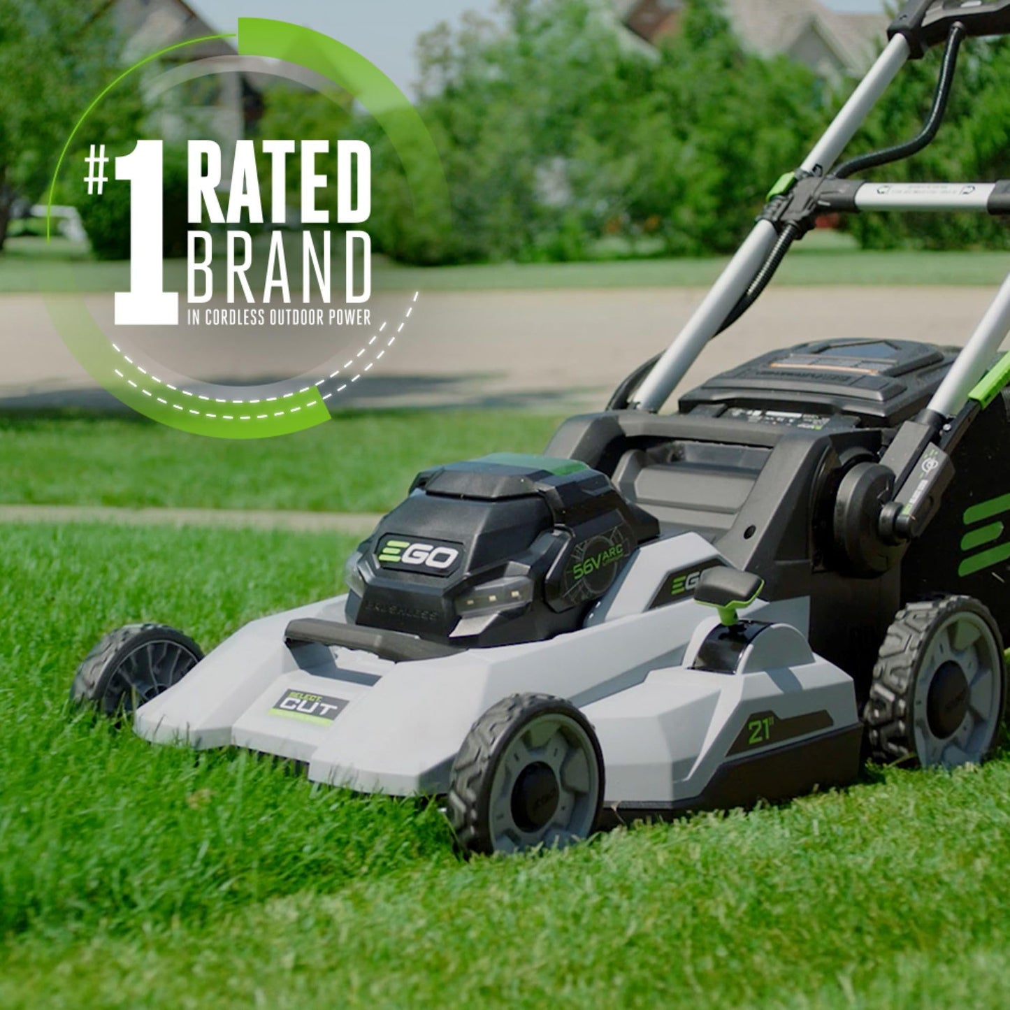 EGO Power+ Electric Lawn Mower, Cordless Push with Select Cut, Includes 56V 7.5Ah Battery and Rapid Charger - LM2135