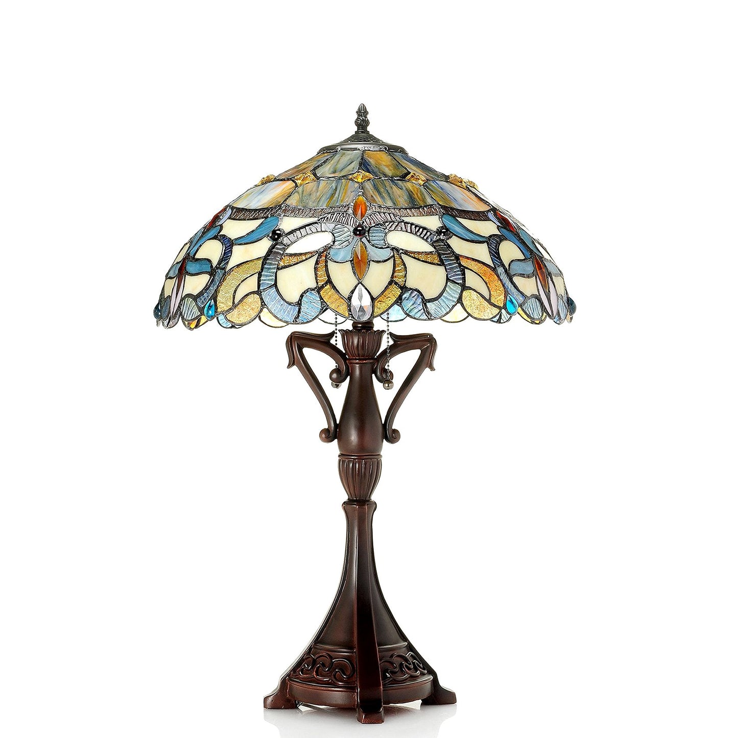 Chloe Nora Table Lamp CH18091IV18-TL2, Glass, One Size, Multicolor