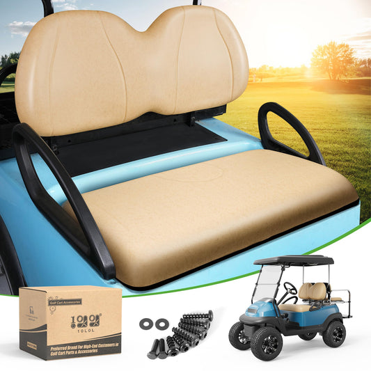 10L0L Golf Cart Front Seat Cushion & Backrest Kit for Club Car Precedent 2012-Up - Club Car Replacement Deluxe Bottom & Backrest Kit