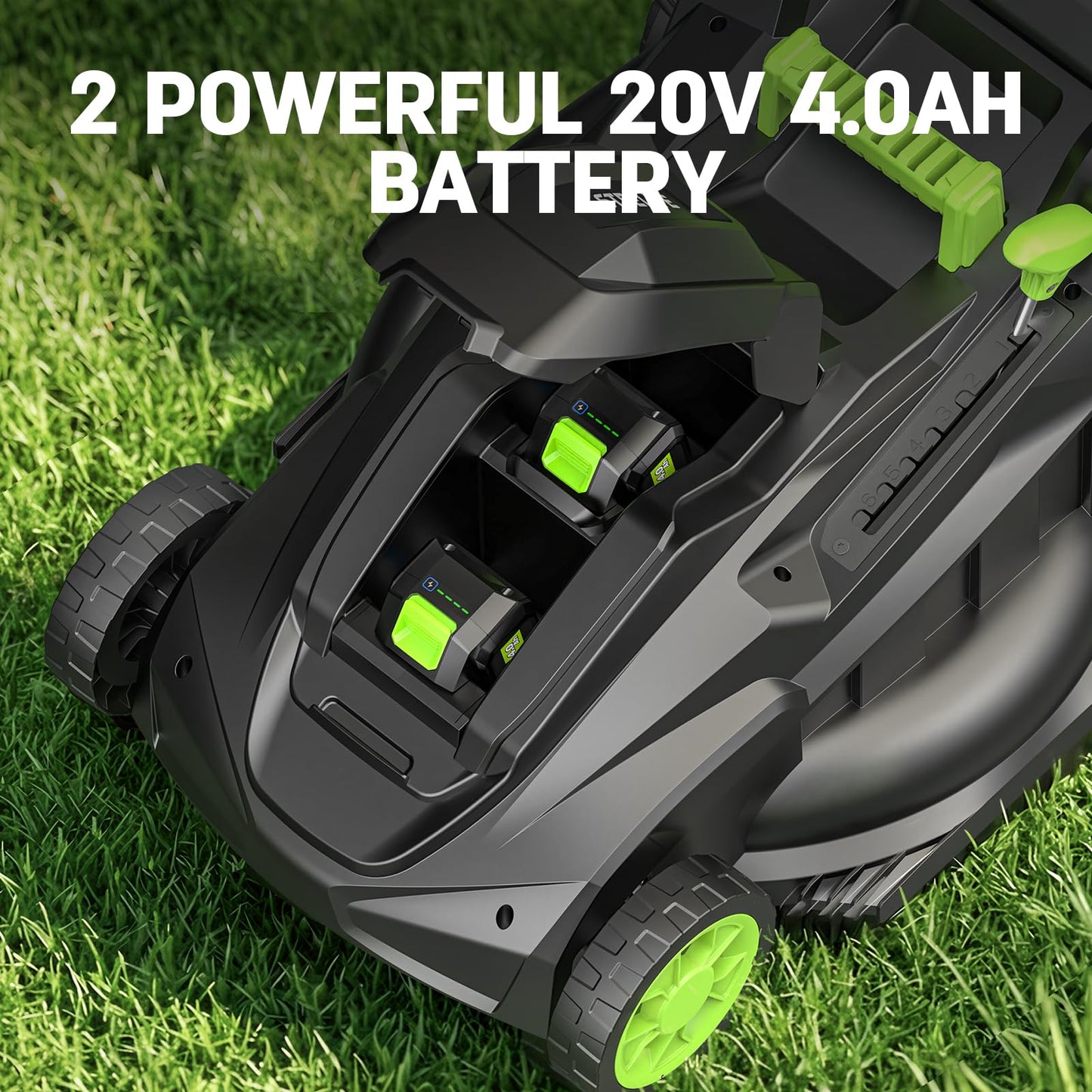 STEELITE 40V (2×20V) Cordless Lawn Care Combo Kit, 17-Inch Electric Lawn Mower, 12 Inch Weed Wacker & 500CFM Leaf Blower, Equipped with 3×4.0Ah Batteries and Dual Chargers
