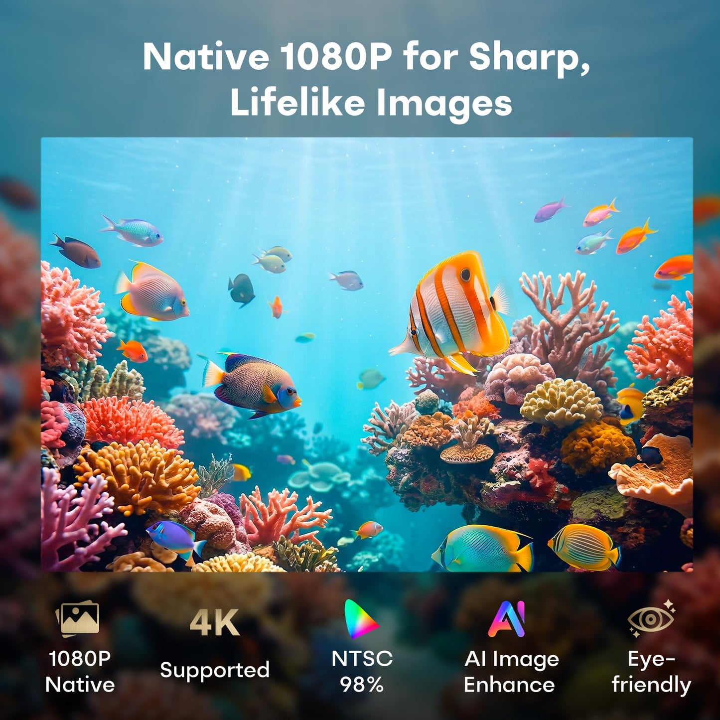 Google TV 4K Projector – Portable Smart Projector with WiFi and Bluetooth, Outdoor Movie Projecteur with Dual 10W Speaker, Autofocus & 6D Keystone, 1500 Lumens, HDR, Home Theater Proyector,Boldever H1