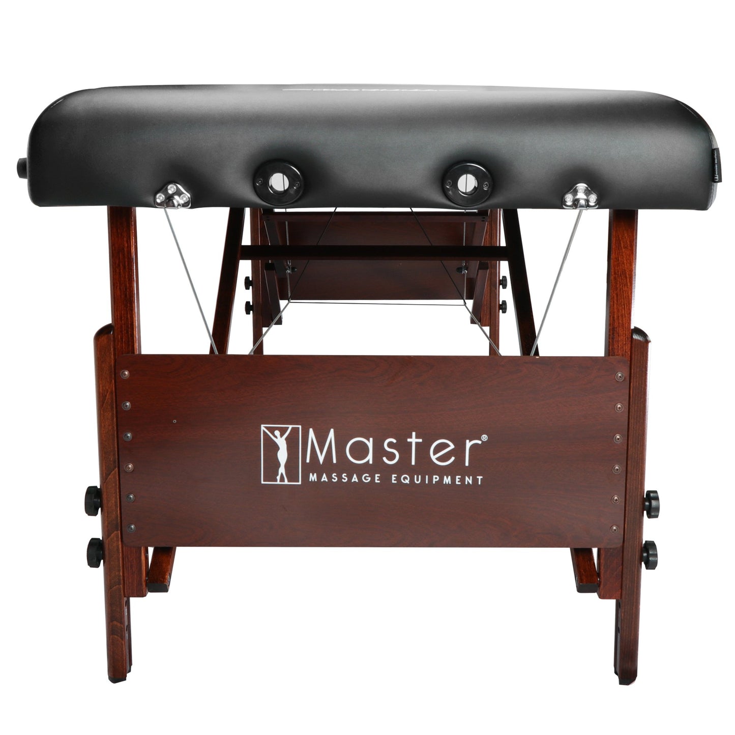 Master Massage 30" Del Ray Pro Portable Massage Table (30" W x 84" L x 24"-34" H), 750 lbs. Capacity, Black, Modern Style