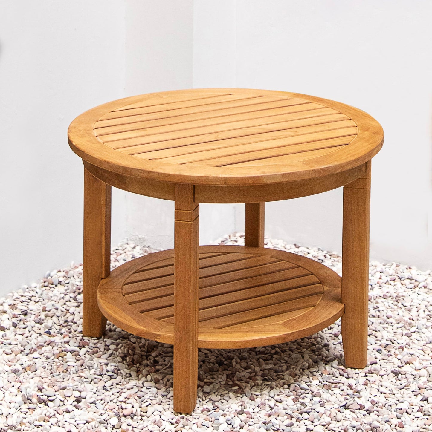 Cambridge Casual Camden 3-Piece Teak Wood Patio Conversation Set Brown Wicker, Padded Woven Seat, Deep Seating Rocking Chair Set of 2 with Side Table, Quick Dry Foam